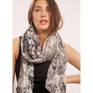 Mint Velvet Snake Print Scarf One Size